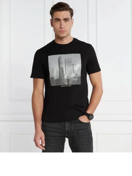 Armani Exchange Tricou negru