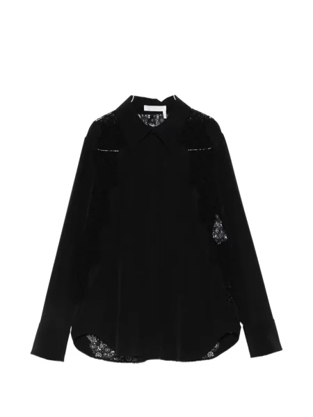 Cămașă Chloé din dantelă negru