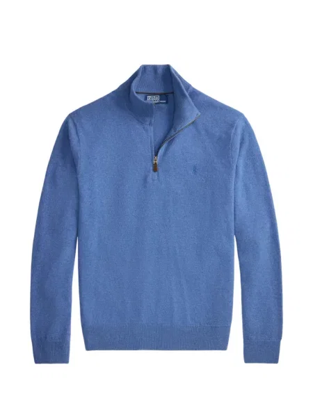 Polo Polo Ralph Lauren με σχέδιο με στρογγυλή λαιμόκοψη από ζέρσεϋ μπλε