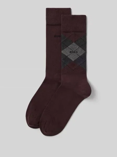 Skarpety z mieszanki bawełny w zestawie 2 szt. model ARGYLE' Boss