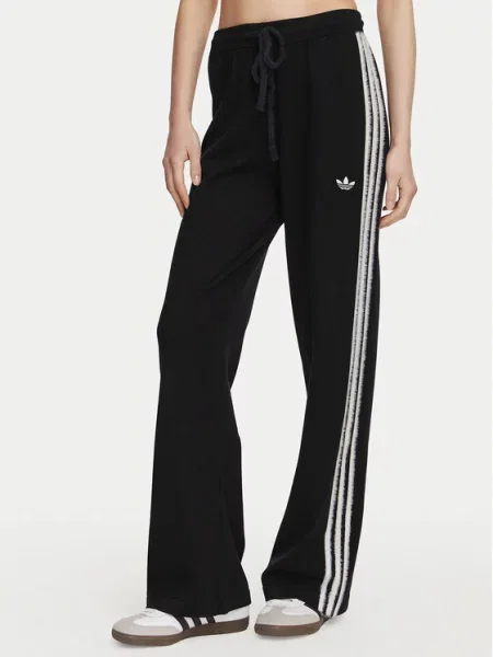 Pletene trčanje hlače Adidas Originals crna