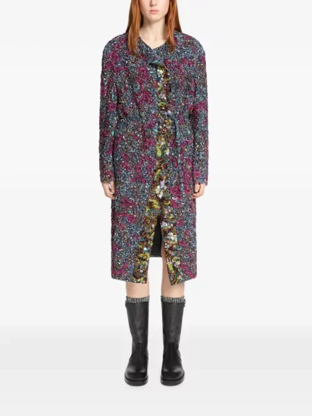 Palton Dries Van Noten albastru