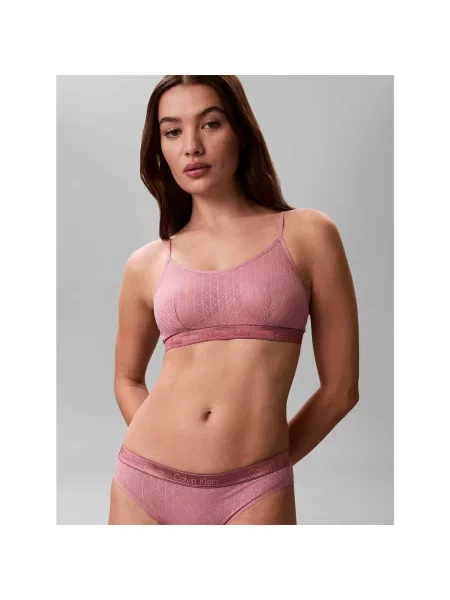 Bez podstave bralette Calvin Klein Jeans ljubičasta