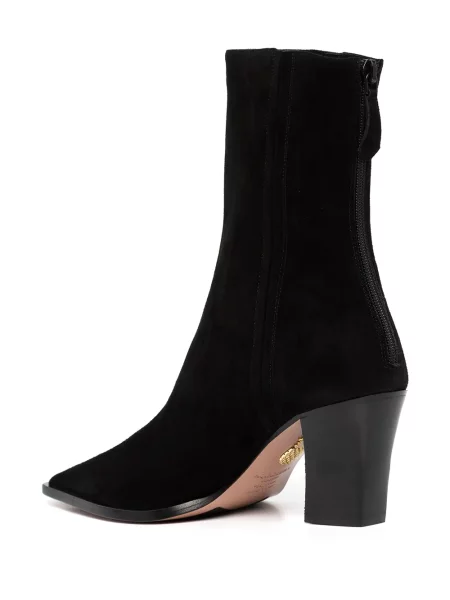 Cizme scurte Aquazzura din piele de căprioară negru