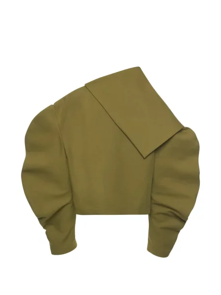 Gulerat top A.w.a.k.e. Mode drapat verde