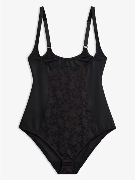 Mocno modelujące body z koronką czarny