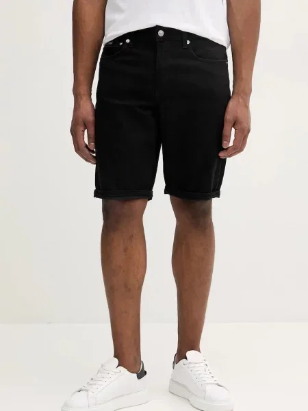 Къс дънкови шорти Calvin Klein Jeans черно