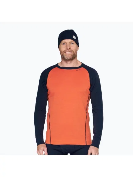 Мъжки термоактивен суитшърт Devold Duo Active Merino brick оранжево