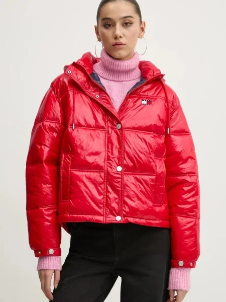 Tommy Jeans Bunda červená