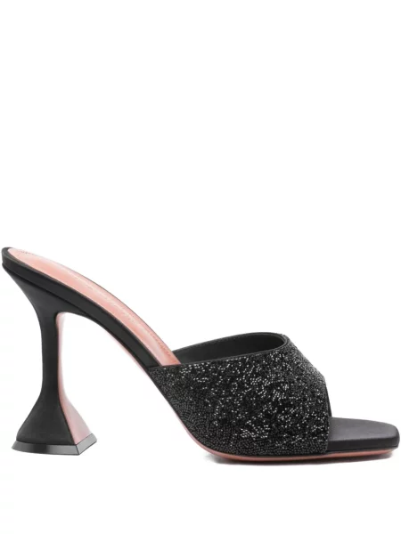 Sandale Amina Muaddi de cristal negru