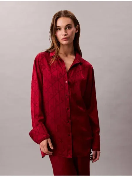 Pijama top Calvin Klein Underwear roșu