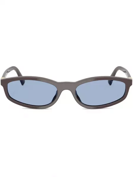 Ochelari de soare Miu Miu Eyewear cu imprimeu geometric maro