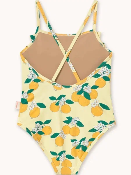 Tinycottons egyrészes gyerek fürdőruha ORANGES SWIMSUIT sárga