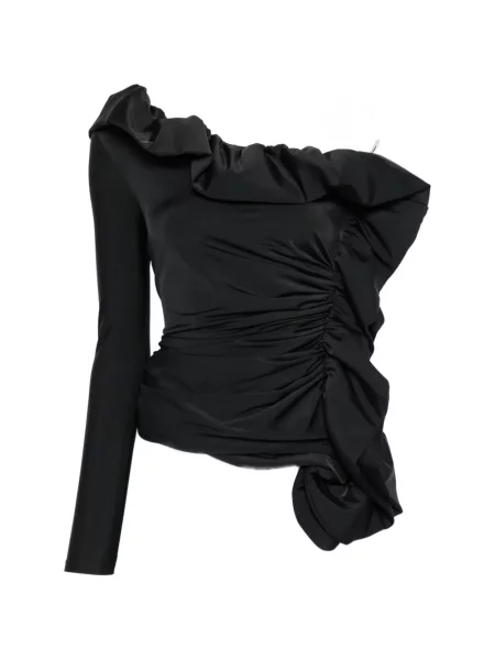 Rochie mini Amen cu volane cu un umăr gol negru