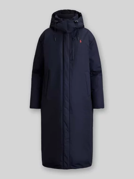 Płaszcz o kroju regular fit z mieszanki bawełny Polo Ralph Lauren granatowy