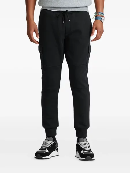 Tricou polo Polo Ralph Lauren cu dungi cu două rânduri de nasturi cu aplicații negru