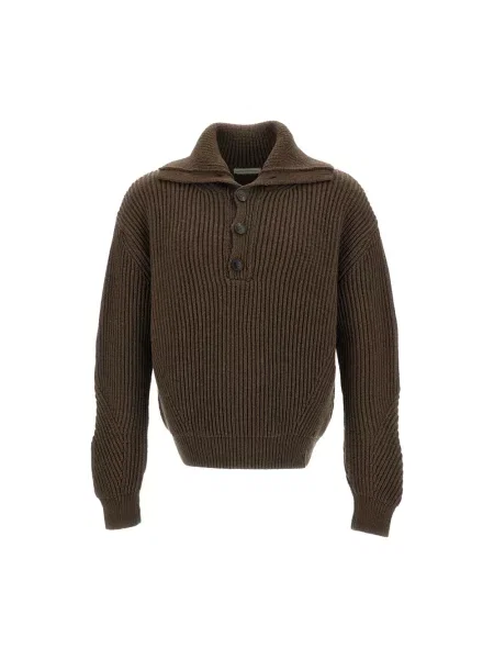 Sweter Dries Van Noten wełniany brązowy