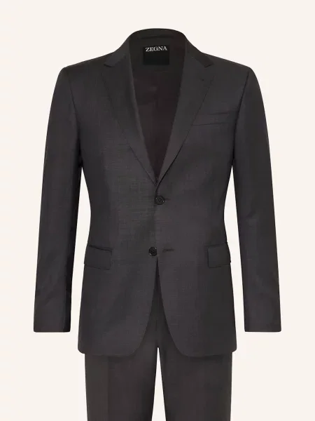 Zegna Oblek Extra Slim Fit tmavě šedá