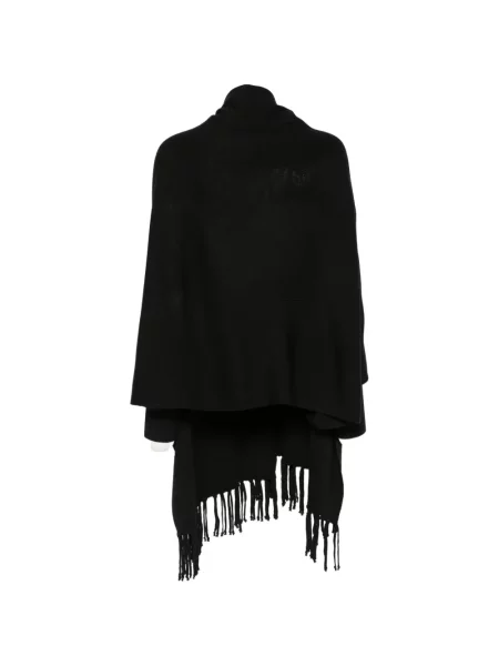 Cardigan Alpha Studio cu franjuri negru