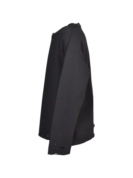 Lung tricou Cedarwood zdrențuiți negru