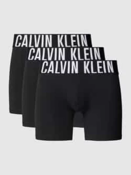Obcisłe bokserki z paskiem z logo w zestawie 3 szt. Calvin Klein Underwear czarne