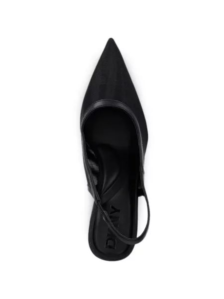 Pantofi cu toc Dkny plasă slingback negru