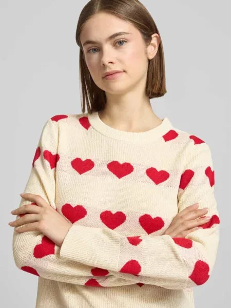Sweter o kroju regular fit z wzorem na całej powierzchni Model ELYNA' Only