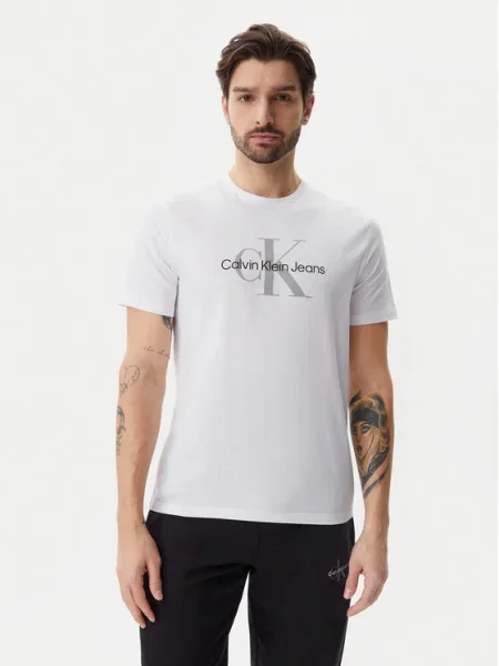 Tricou Calvin Klein Jeans alb