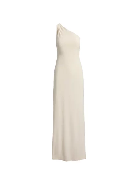 Rochie maxi Lauren Ralph Lauren cu un umăr gol alb
