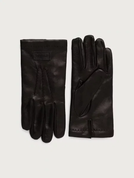 Moschino mănuși pentru bărbați din piele negru