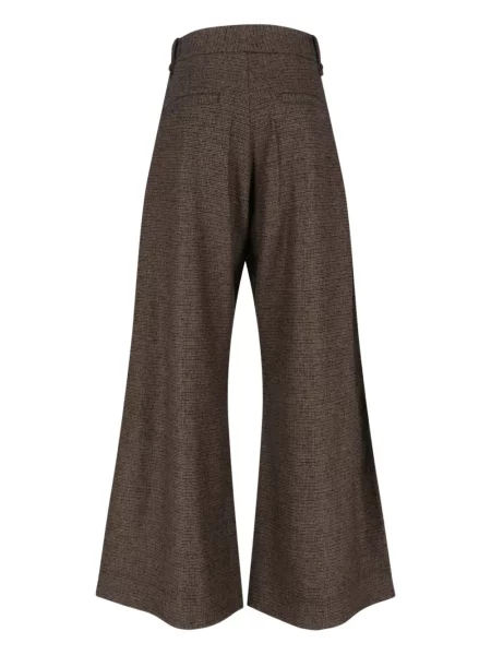 Pantaloni Eudon Choi plisate maro