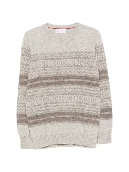 Pulover Brunello Cucinelli gri