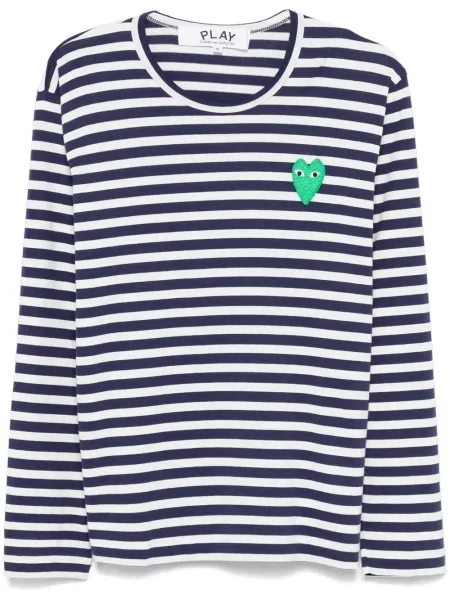 Tricou Comme Des Garcons Play cu motiv cu inimi albastru