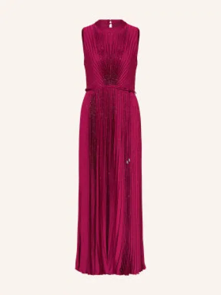 Phase Eight Sukienka Plisowana Simara Z Brokatową Przędzą pink różowa