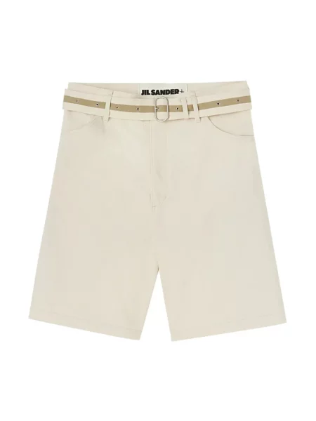 Bermudy Jil Sander z paskiem beżowe
