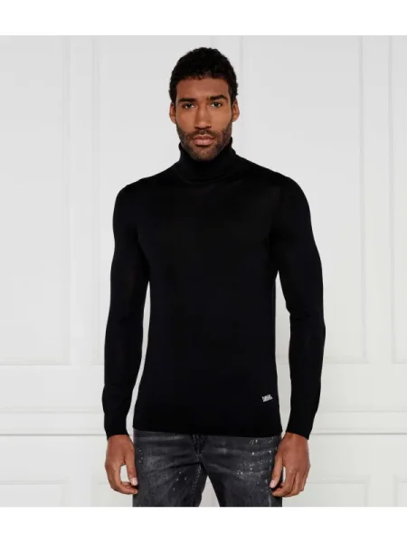 Pulover Karl Lagerfeld de lână negru