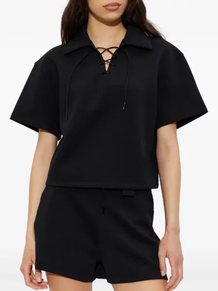 Polo Iro din dantelă negru