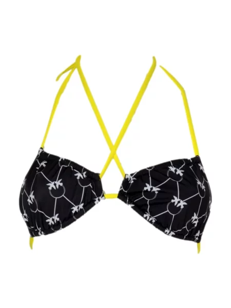 PINKO Stroje kąpielowe Kobieta M Love Birds Triangle Bikini Top czarny