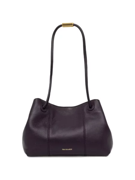 Τσάντα Trussardi με αυτόγραφο μωβ