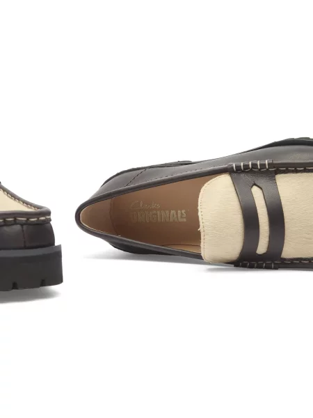 Loafersy Clarks Originals brązowe