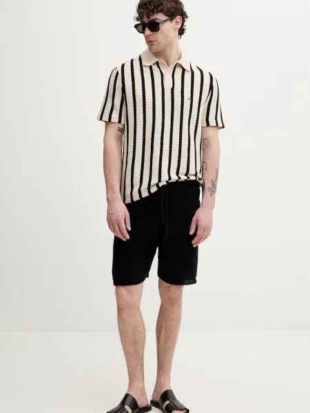 Tommy Hilfiger kratke hlače z bombažem črna