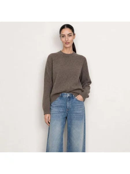 Sweter Levete Room z kaszmiru brązowy