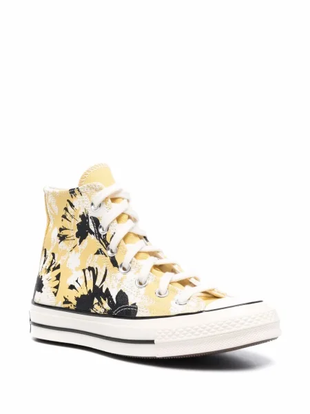 Sneakerși Converse Chuck 70 cu model floral galben