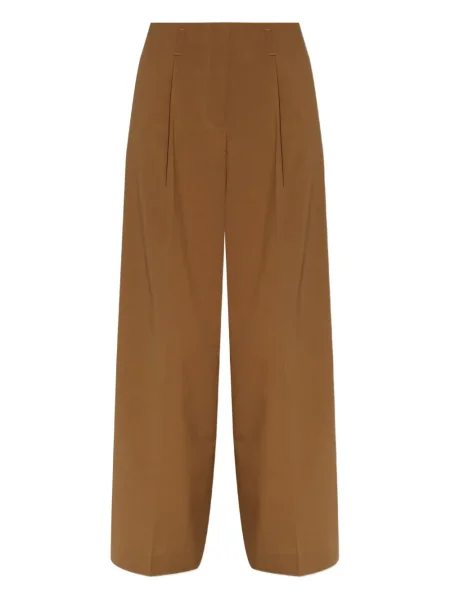 Pantaloni Lacoste plisate maro