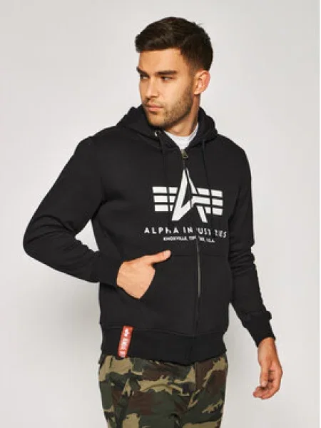 Mikina s kapucňou Alpha Industries biela