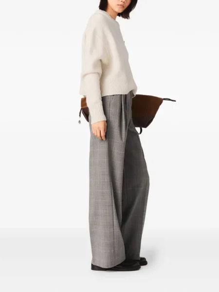 Pantaloni Maje în carouri gri