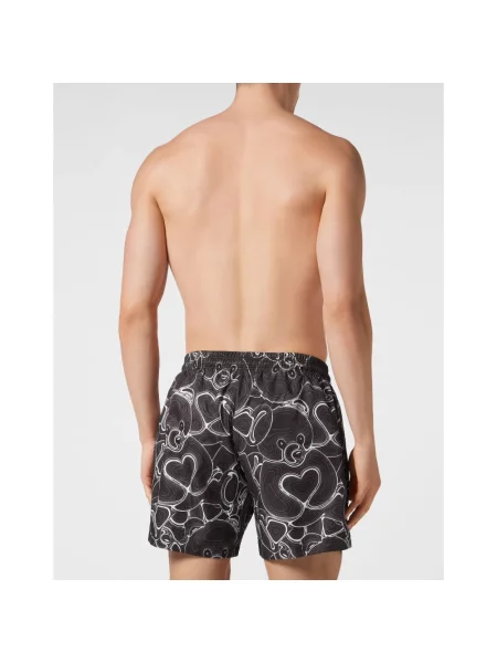 Kąpielówki Philipp Plein typu teddy czarne