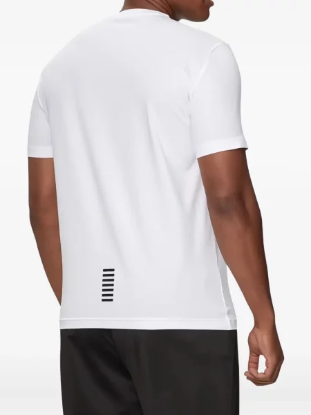 Tricou Ea7 Emporio Armani cu autograf alb