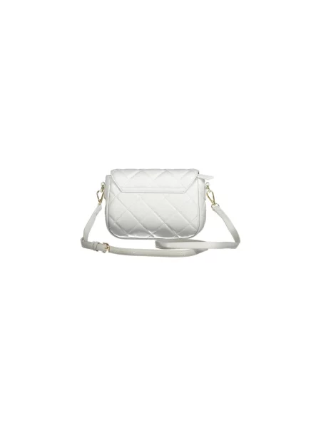 Lniana torebka crossbody Valentino pikowana szara