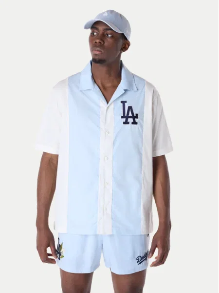 New Era Риза LA Dodgers Stripe Revere бял